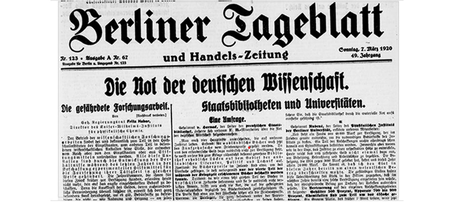 Berliner Tageblatt 7. März 1920, aufrufbar: http://zefys.staatsbibliothek-berlin.de