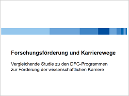 Cover der Studie: Forschungsförderung und Karrierewege