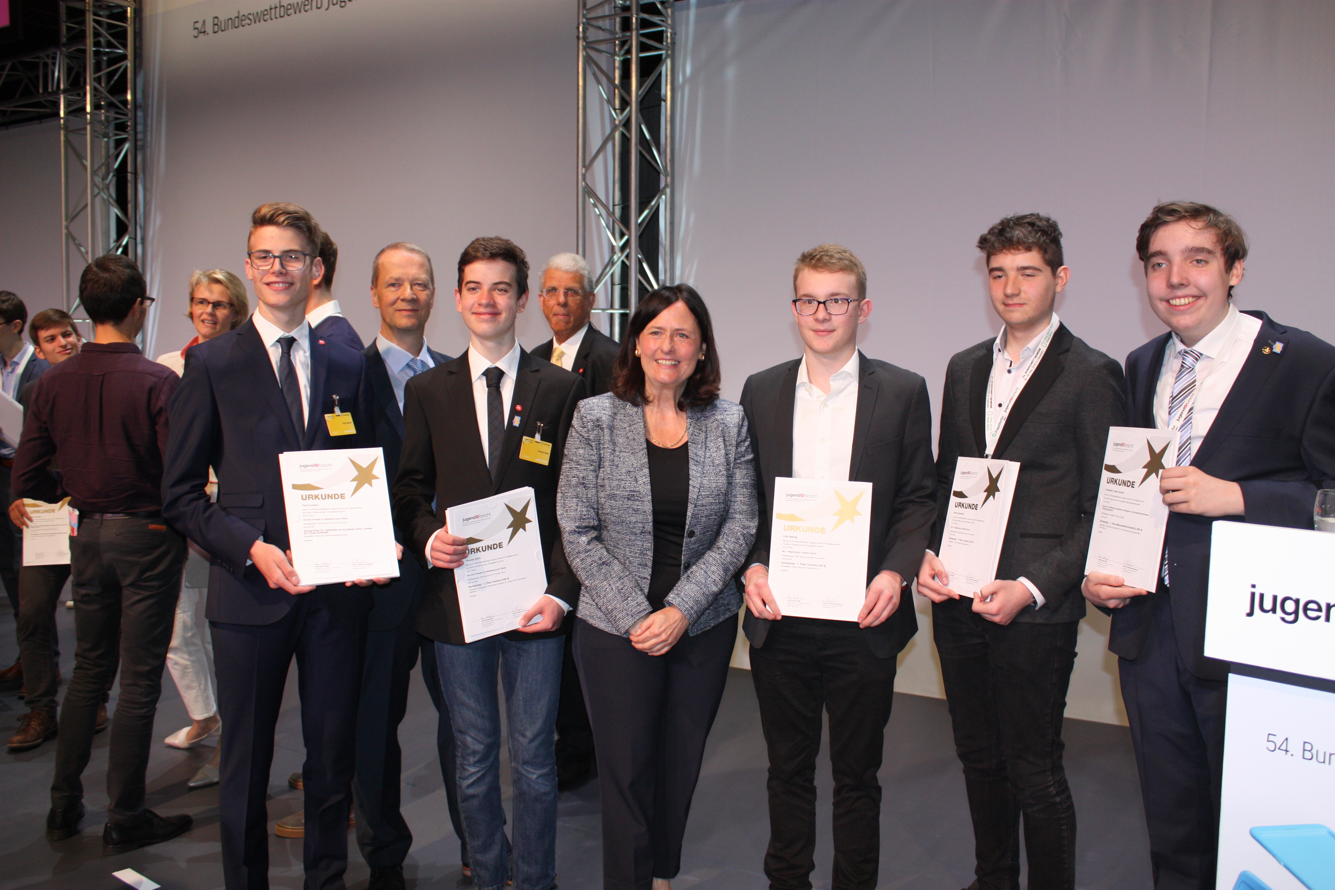 The winners of the Europa-Preis with DFG-Vice President Prof. Dr. Katja Becker