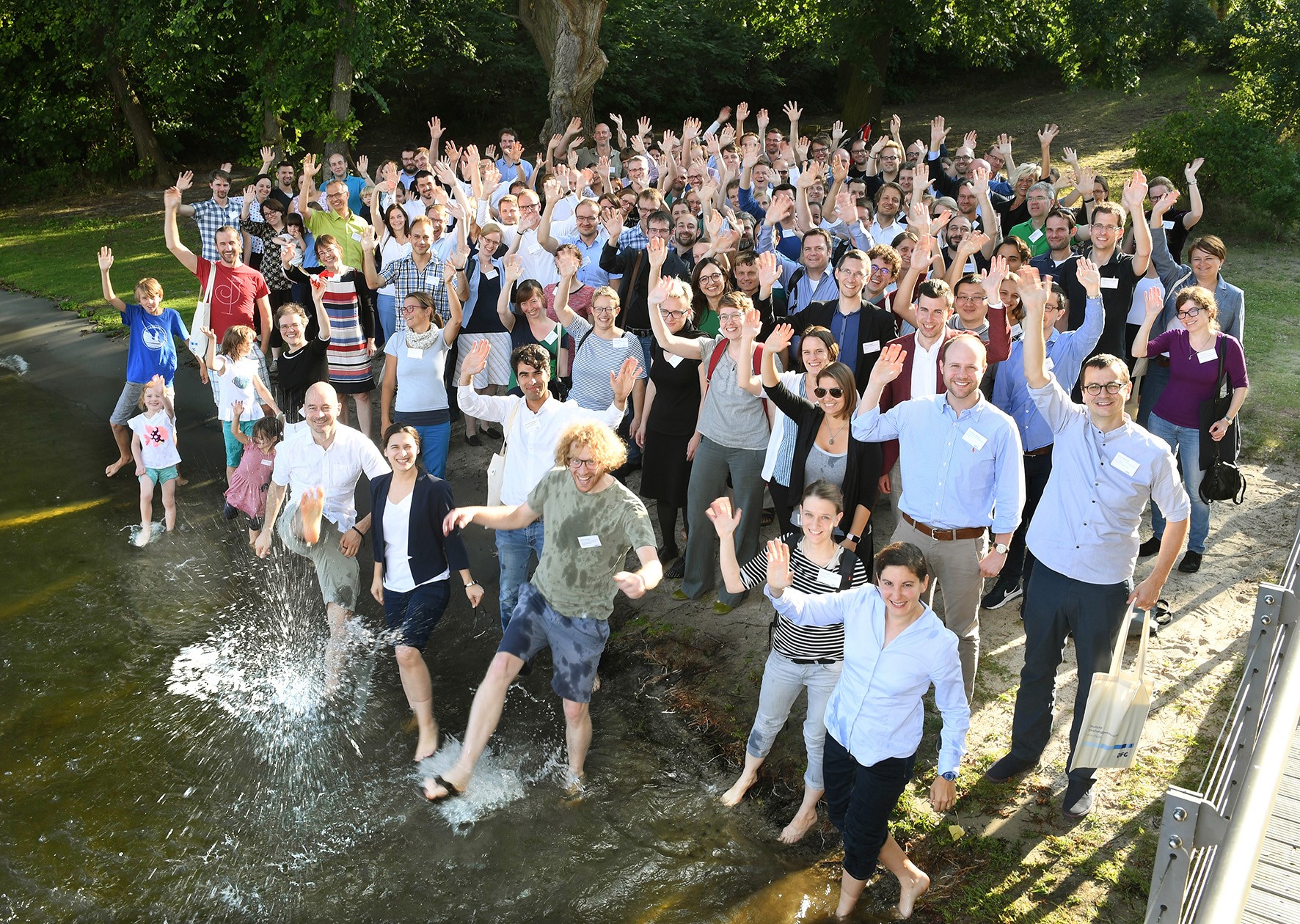 Gruppenbild am Templiner See beim 17. Emmy Noether-Treffen