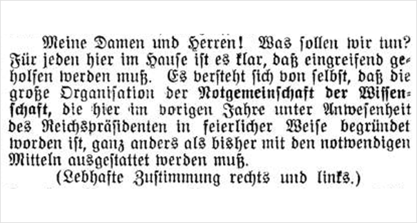 Auszug aus der Rede des Reichstagsabgeordneten Strathmann (Deutschnationale Volkspartei)