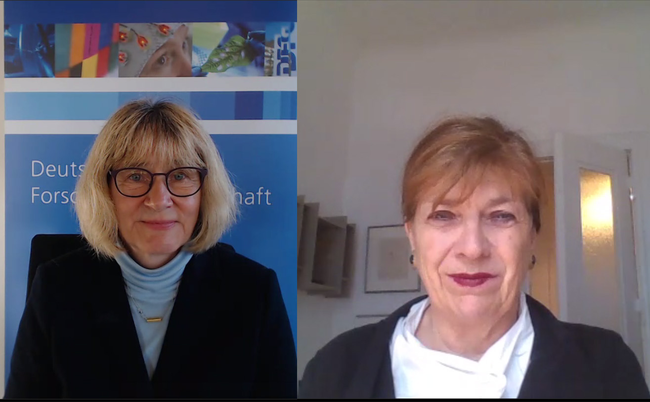DFG-Generalsekretärin Dr. Heide Ahrens und Expertin Dr. Dagmar Simon